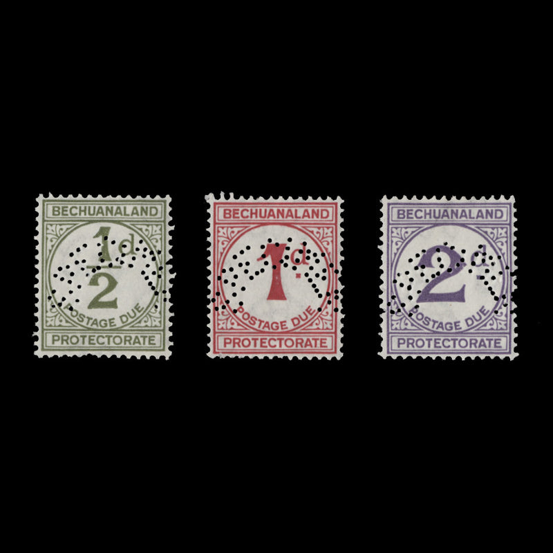 Bechuanaland 1932 (MNH) Postage Dues with SPECIMEN perfin