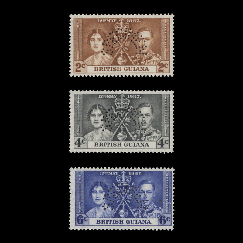 British Guiana 1937 (MNH) Coronation with SPECIMEN perfin