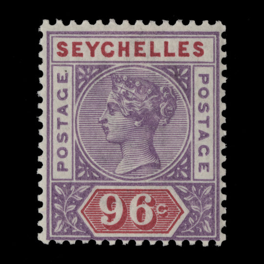 Seychelles 1890 (Unused) 96c Mauve & Carmine
