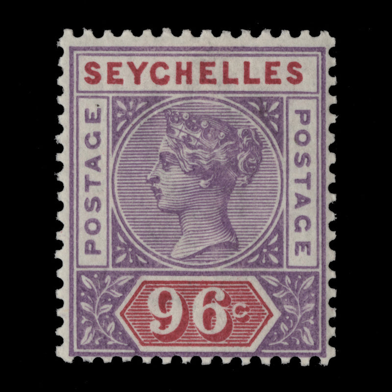 Seychelles 1890 (Unused) 96c Mauve & Carmine