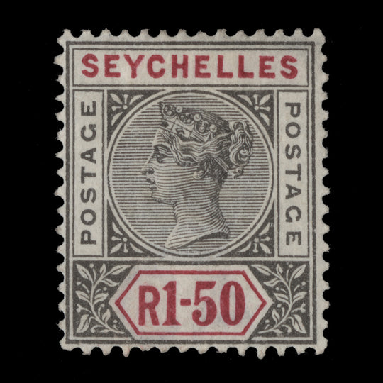 Seychelles 1900 (Unused) R1.50 Grey & Carmine