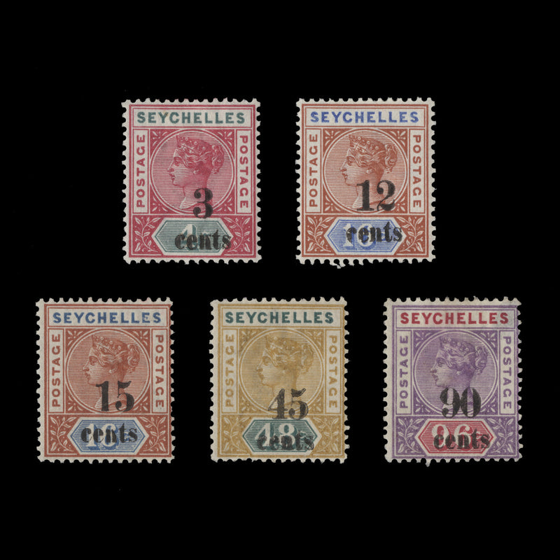 Seychelles 1893 (Unused) Provisionals
