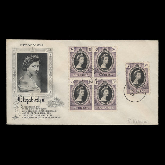 Saint Helena 1953 (FDC) 3d Coronation