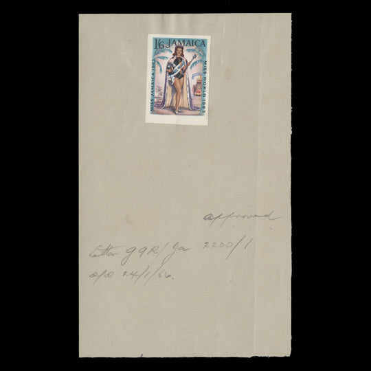 Jamaica 1964 1s 6d Miss World imperf proof