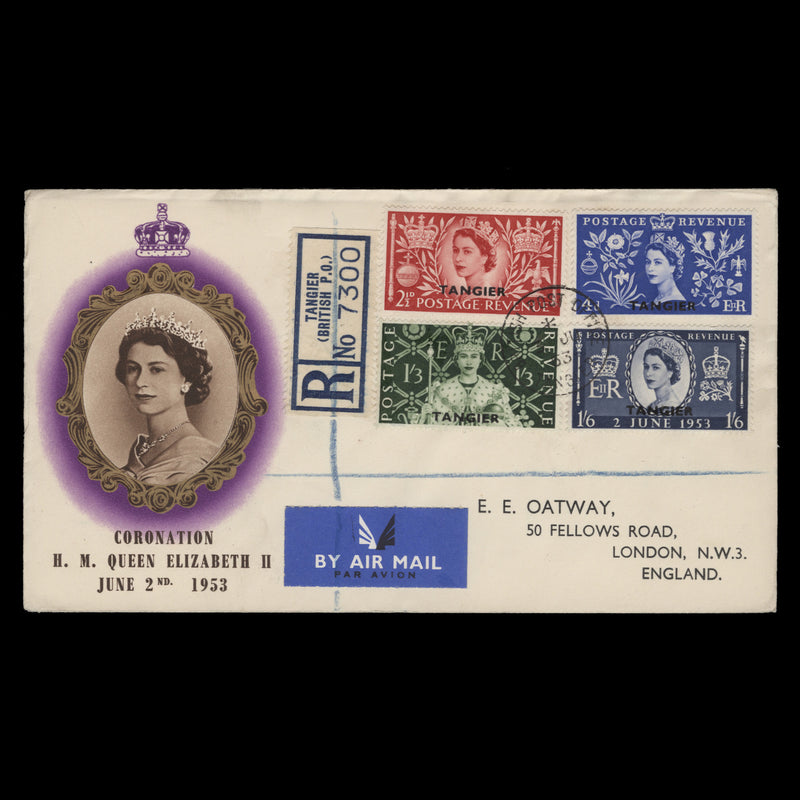 Tangier 1953 Coronation first day cover