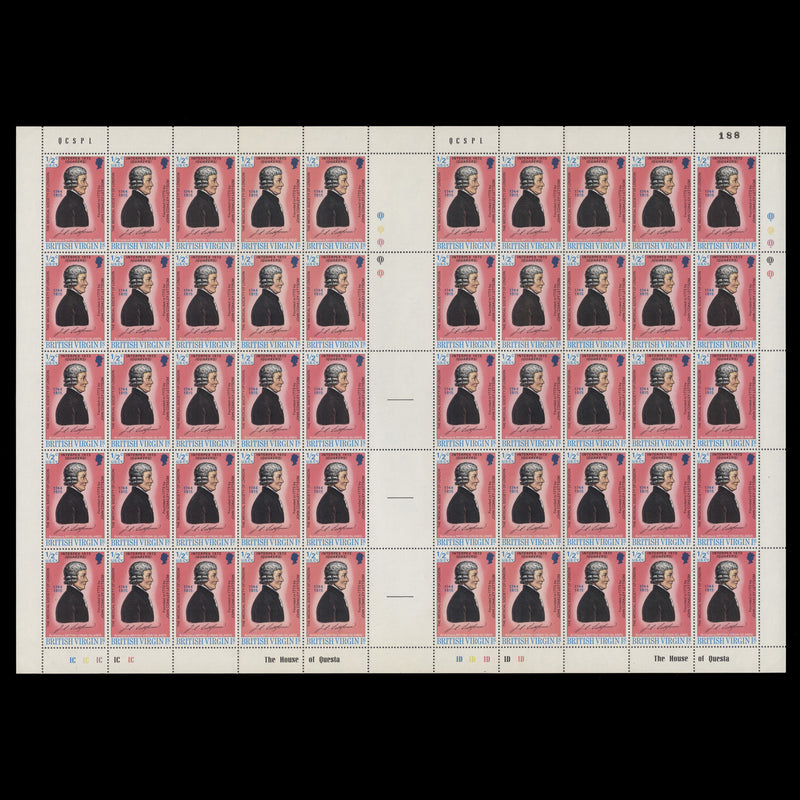 British Virgin Islands 1973 (MNH) ½c Interpex Stamp Exhibition, New York double pane