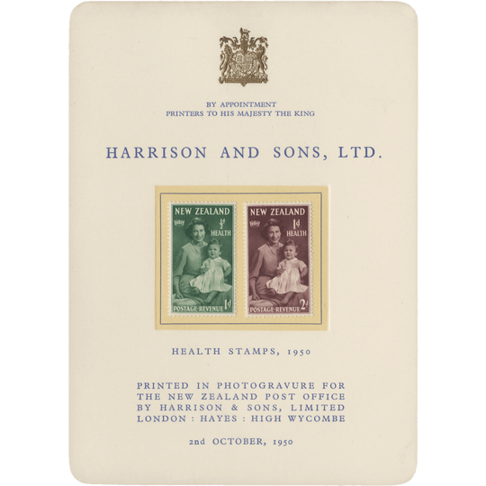 New Zealand 1950 Princess Elizabeth and Prince Charles presentation card