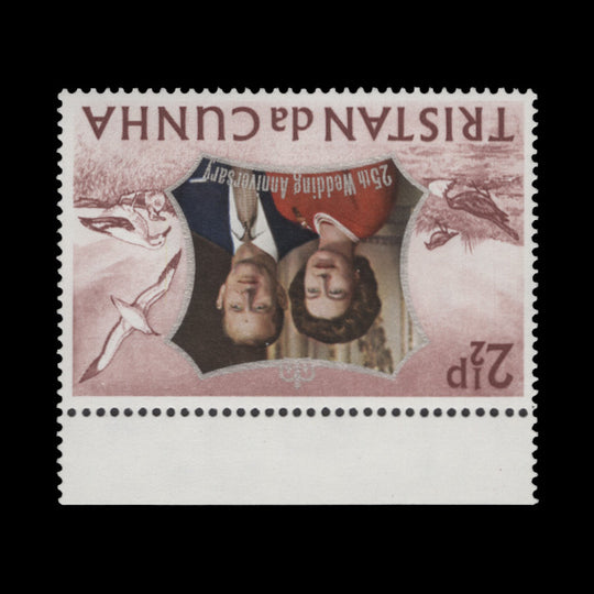 Tristan da Cunha 1972 (Variety) 2½p Royal Silver Wedding with inverted watermark
